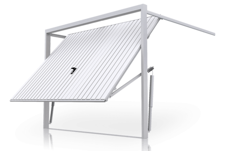 porte basculante sur mesure couleur blanc 500x300